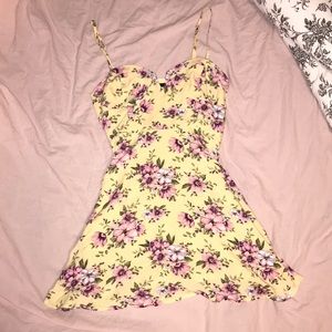 Yellow floral dress